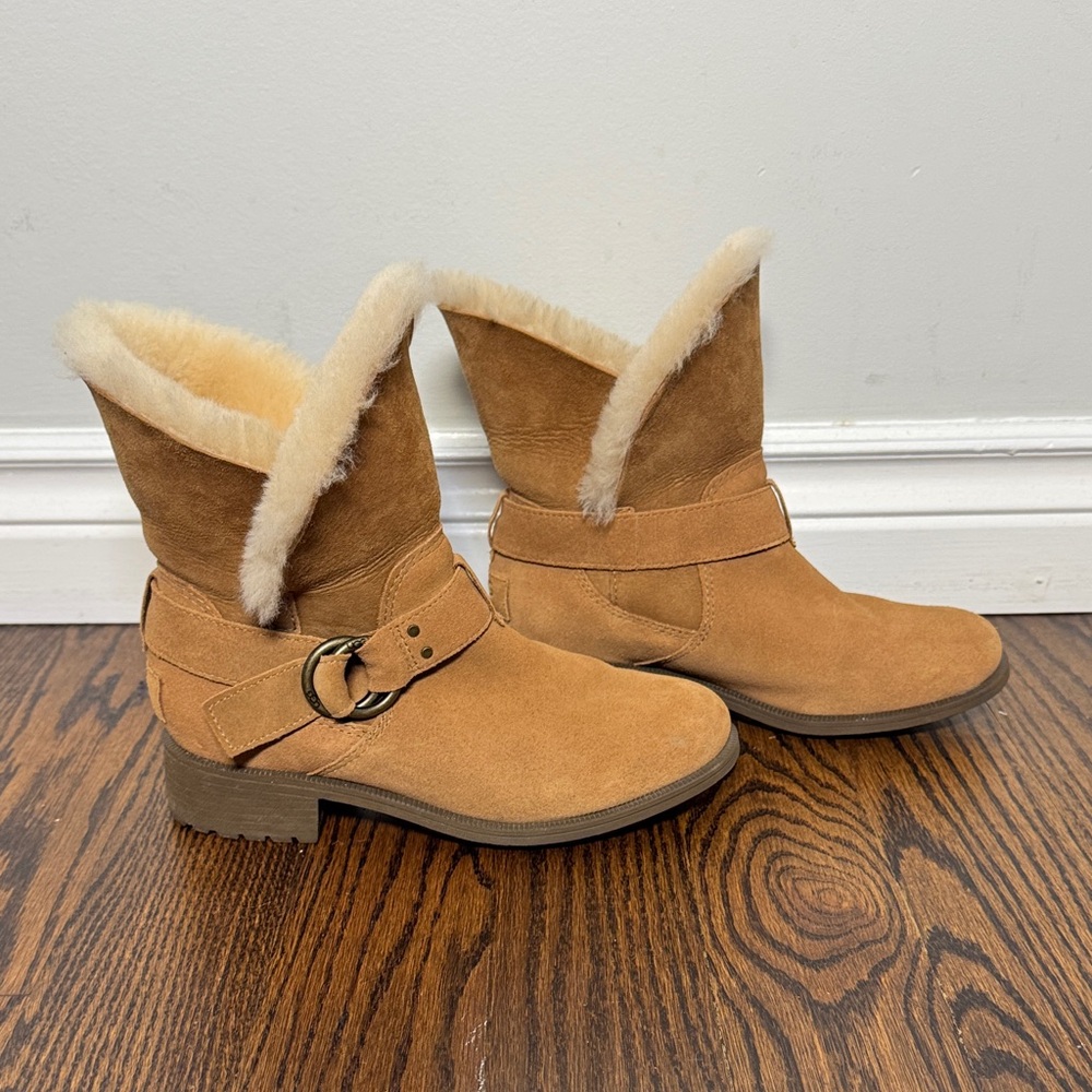 UGG Tan Fur-Lined Winter Boots